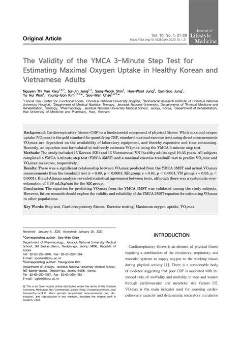 The Validity of the YMCA 3.